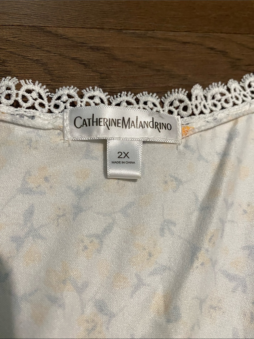 Catherine Malandrino 2-Pc Floral Printed Lounge/Pajama set size 2X - Picture 5 of 7